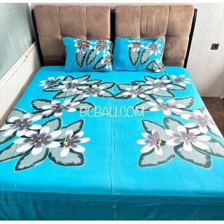 Bedsheet Rayon Hand Painted Beautiful Design Originally by Balinese Artisans